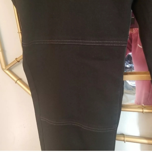 Diane Gilman Black Denim Stretch Pants NWT Sz. 24 WT - Picture 5 of 12